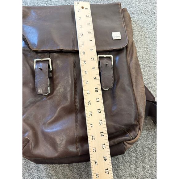 KNOMO London Hudson Men's Brown Leather Business‎ Backpack - Picture 6 of 12